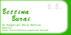 bettina burai business card